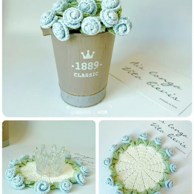 Crochet Rose Coaster DIY Kit