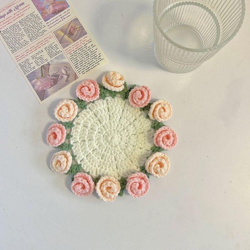 Crochet Rose Coaster DIY Kit
