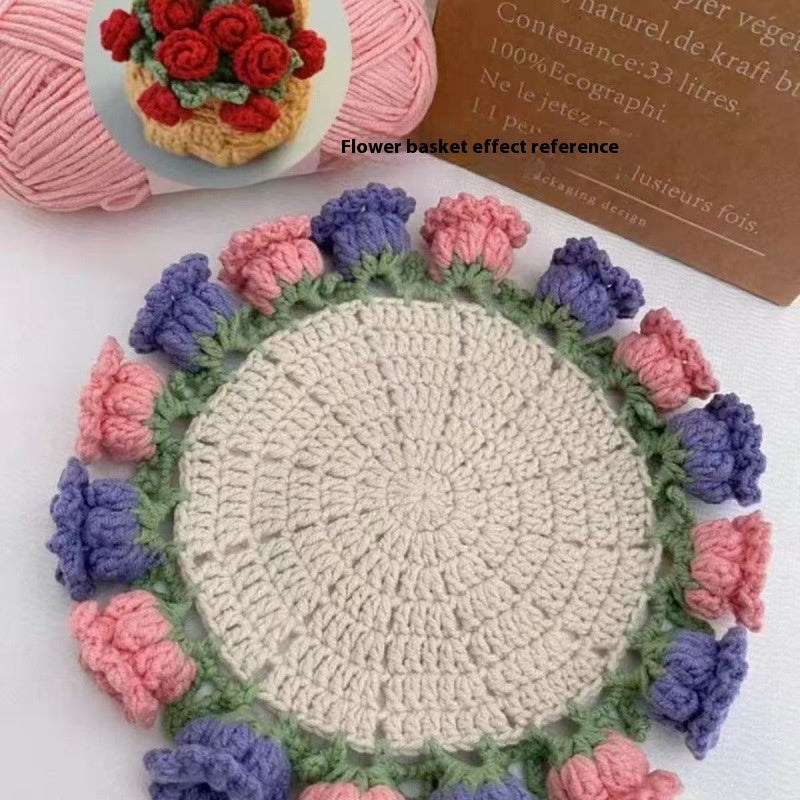 Crochet Rose Coaster DIY Kit